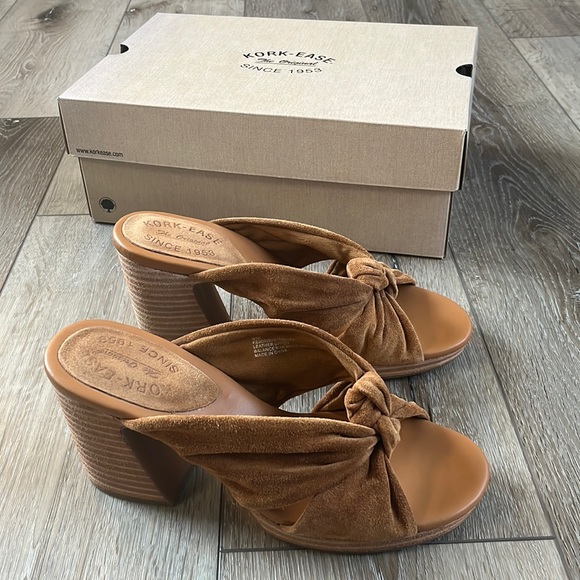 KorkEase Shoes Korkease Haya Platform Heel Sandal In Tan Camel